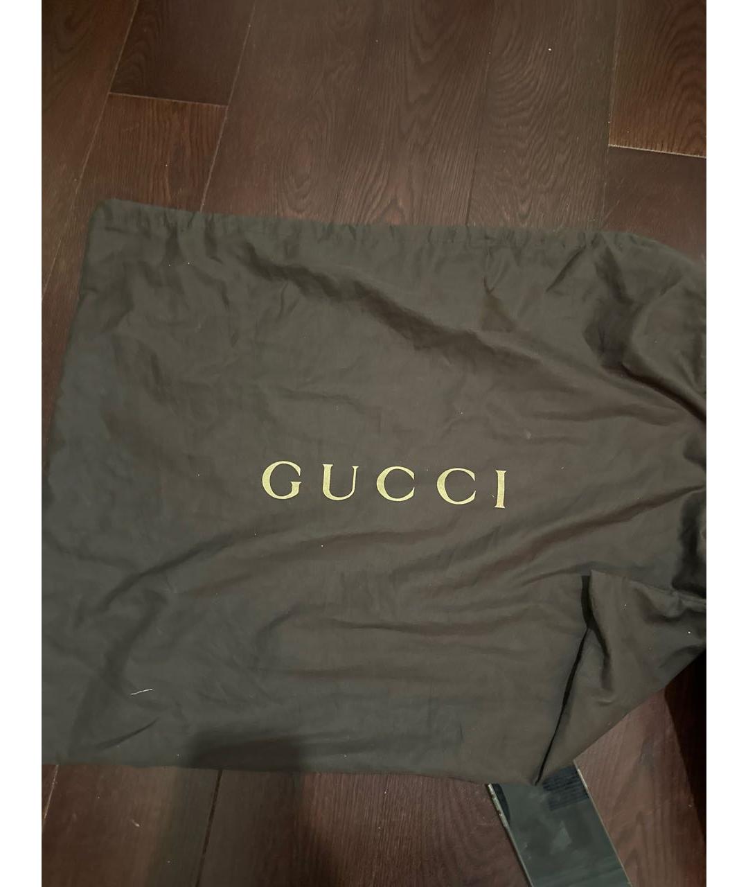 GUCCI Черная кожаная дорожная/спортивная сумка, фото 5