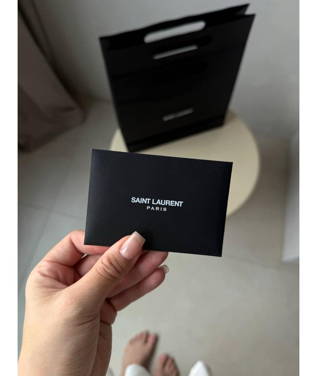 SAINT LAURENT Черные металлические солнцезащитные очки, фото 4