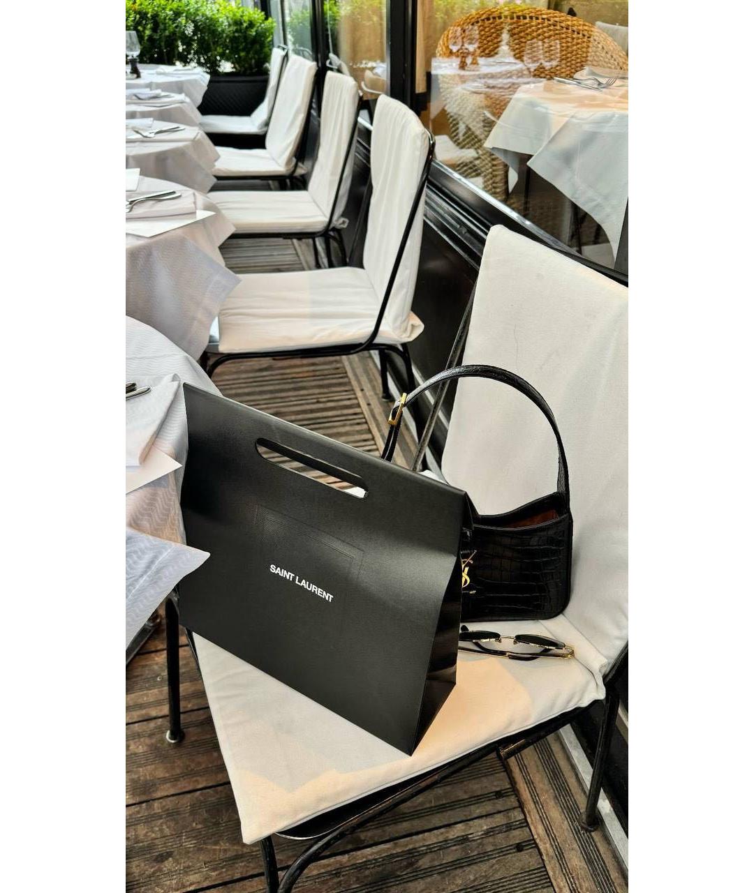 SAINT LAURENT Черные металлические солнцезащитные очки, фото 5