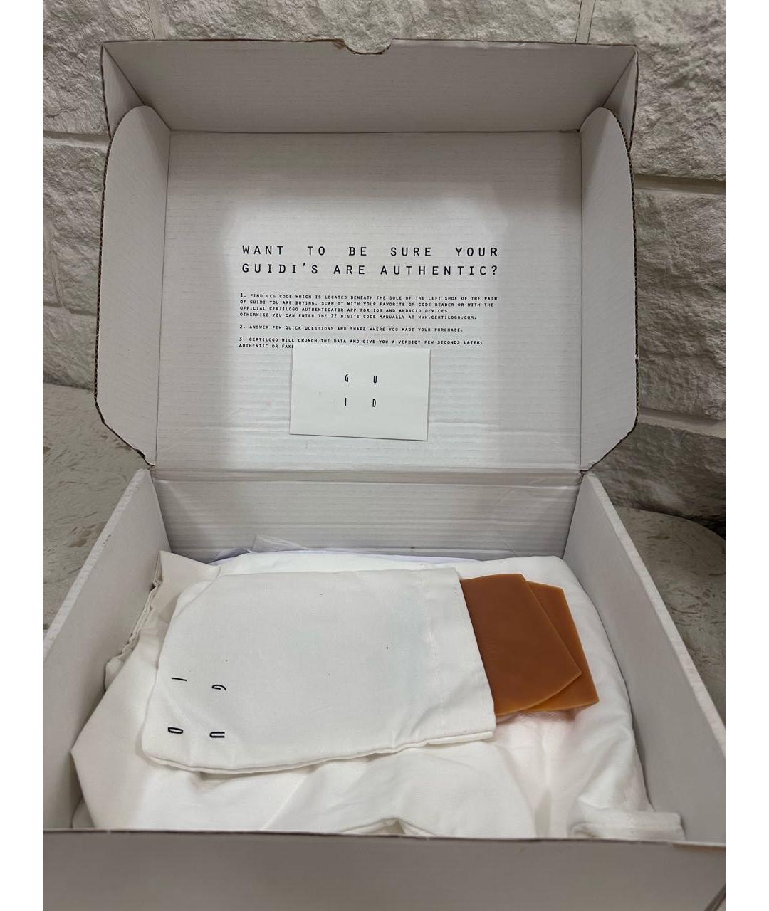 GUIDI Белые кожаные ботинки, фото 6