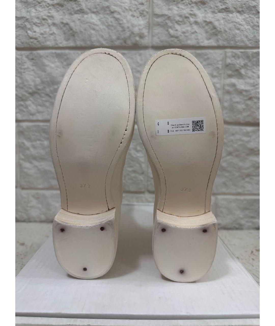 GUIDI Белые кожаные ботинки, фото 5