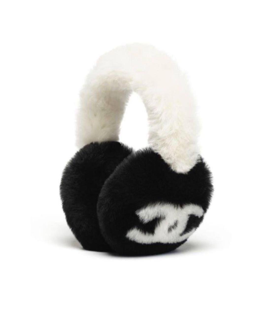 CHANEL Белые шерстяные наушники, фото 1