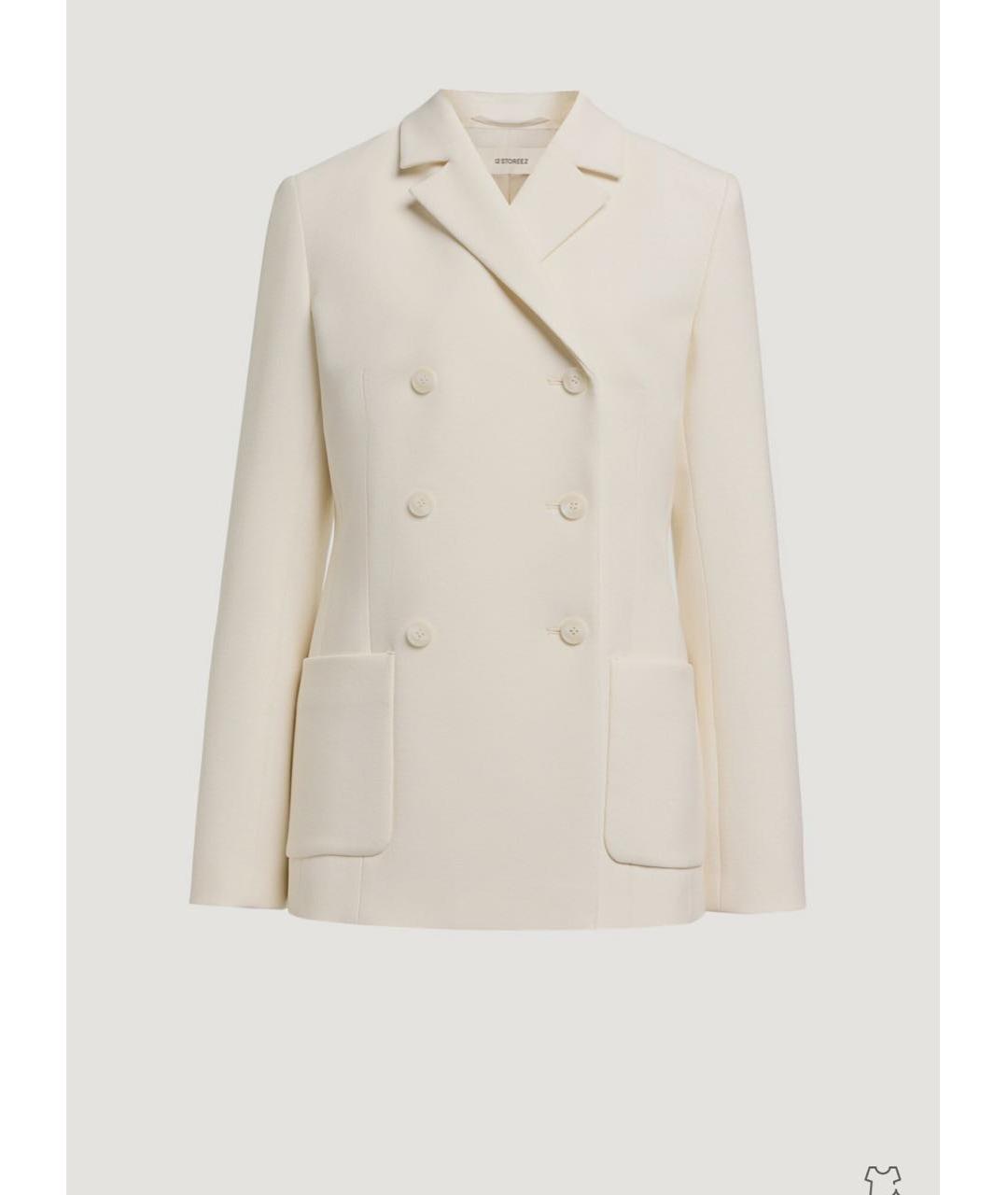 12 STOREEZ Белый хлопковый жакет/пиджак, фото 9