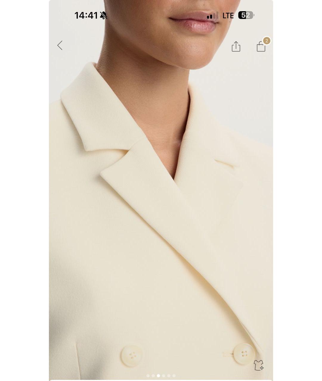 12 STOREEZ Белый хлопковый жакет/пиджак, фото 6