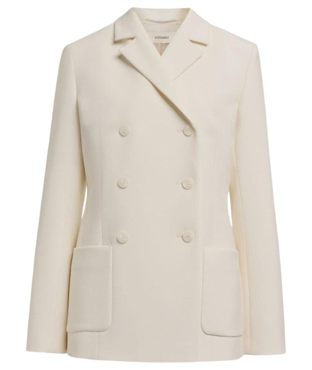 12 STOREEZ Белый хлопковый жакет/пиджак, фото 1