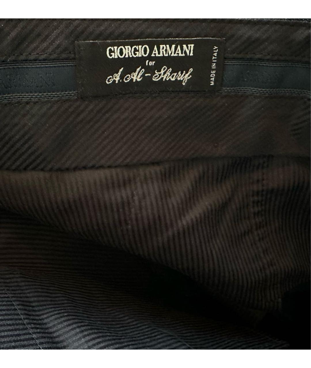 GIORGIO ARMANI Темно-синие шерстяные классические брюки, фото 4