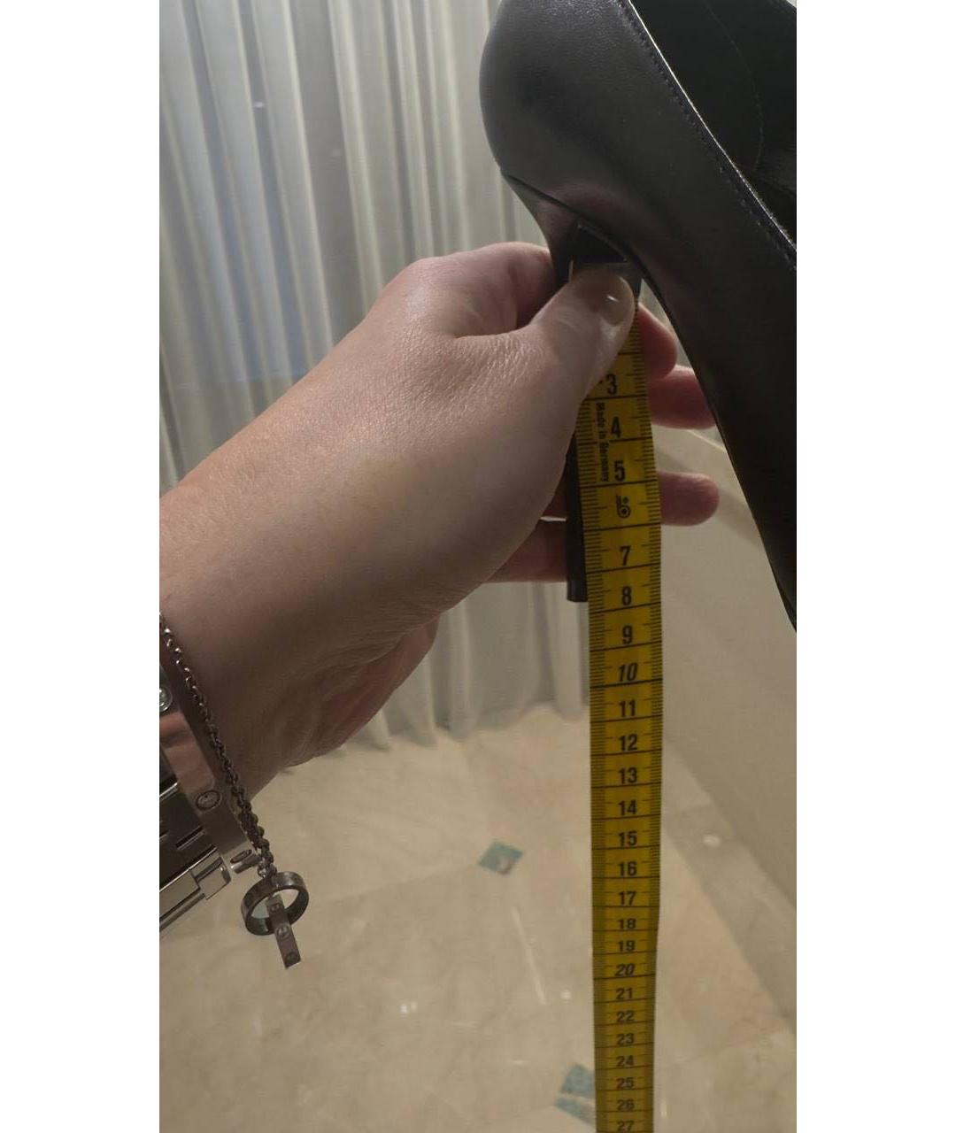 SAINT LAURENT Черные кожаные туфли, фото 7