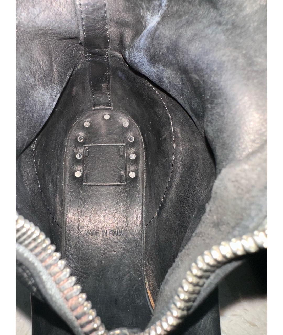 GUIDI Черные кожаные ботинки, фото 6