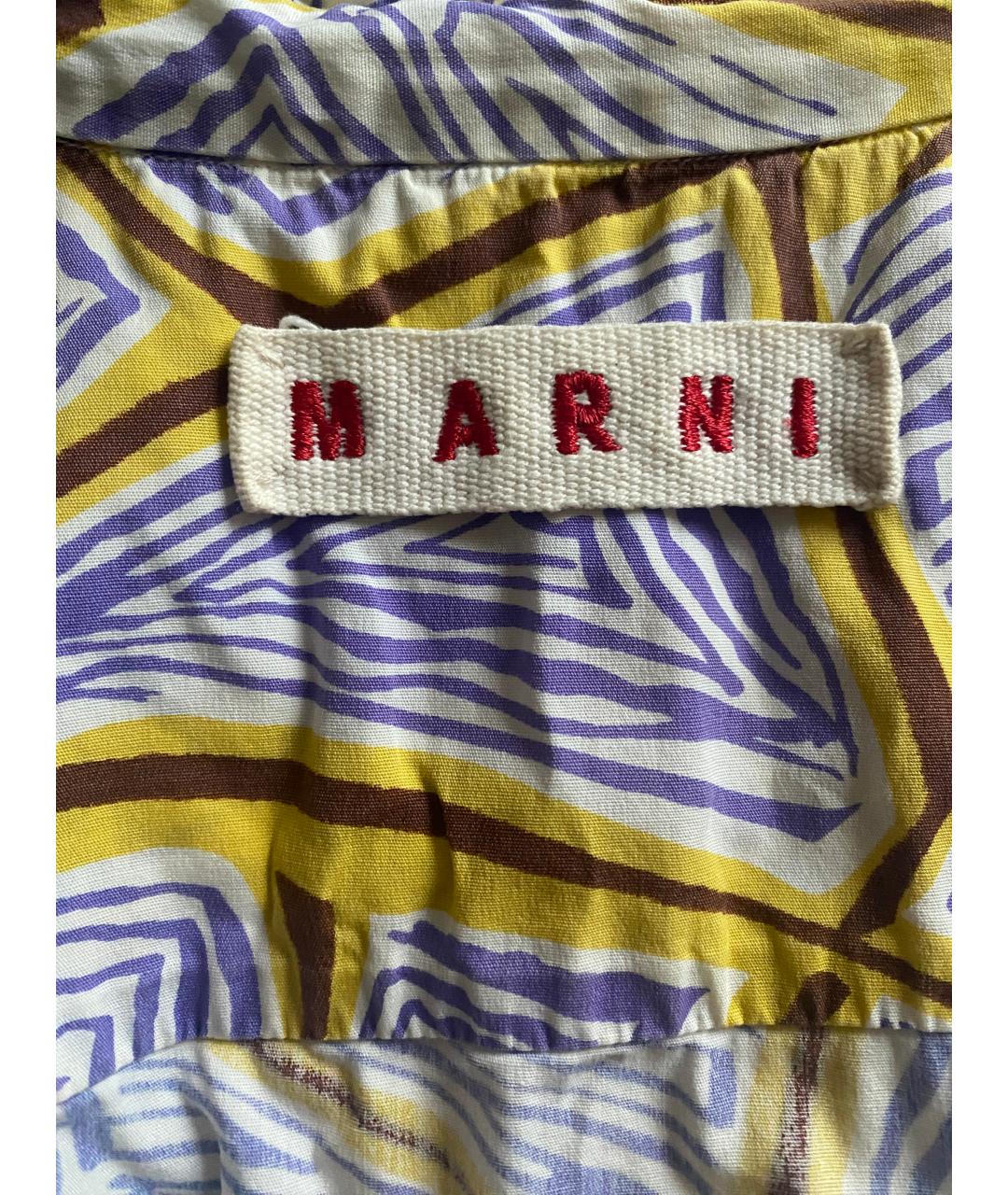 MARNI Мульти хлопко-эластановая блузы, фото 3