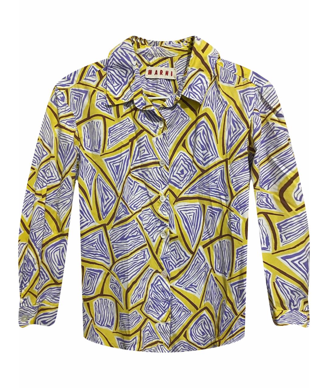 MARNI Мульти хлопко-эластановая блузы, фото 1