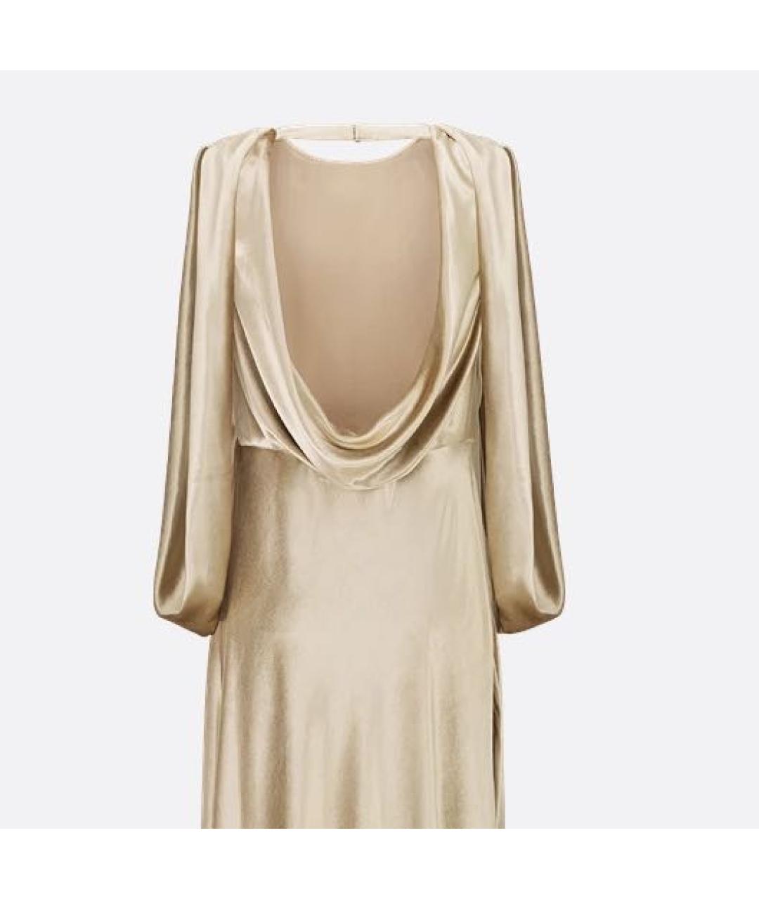 CHRISTIAN DIOR Бежевое вечернее платье, фото 2