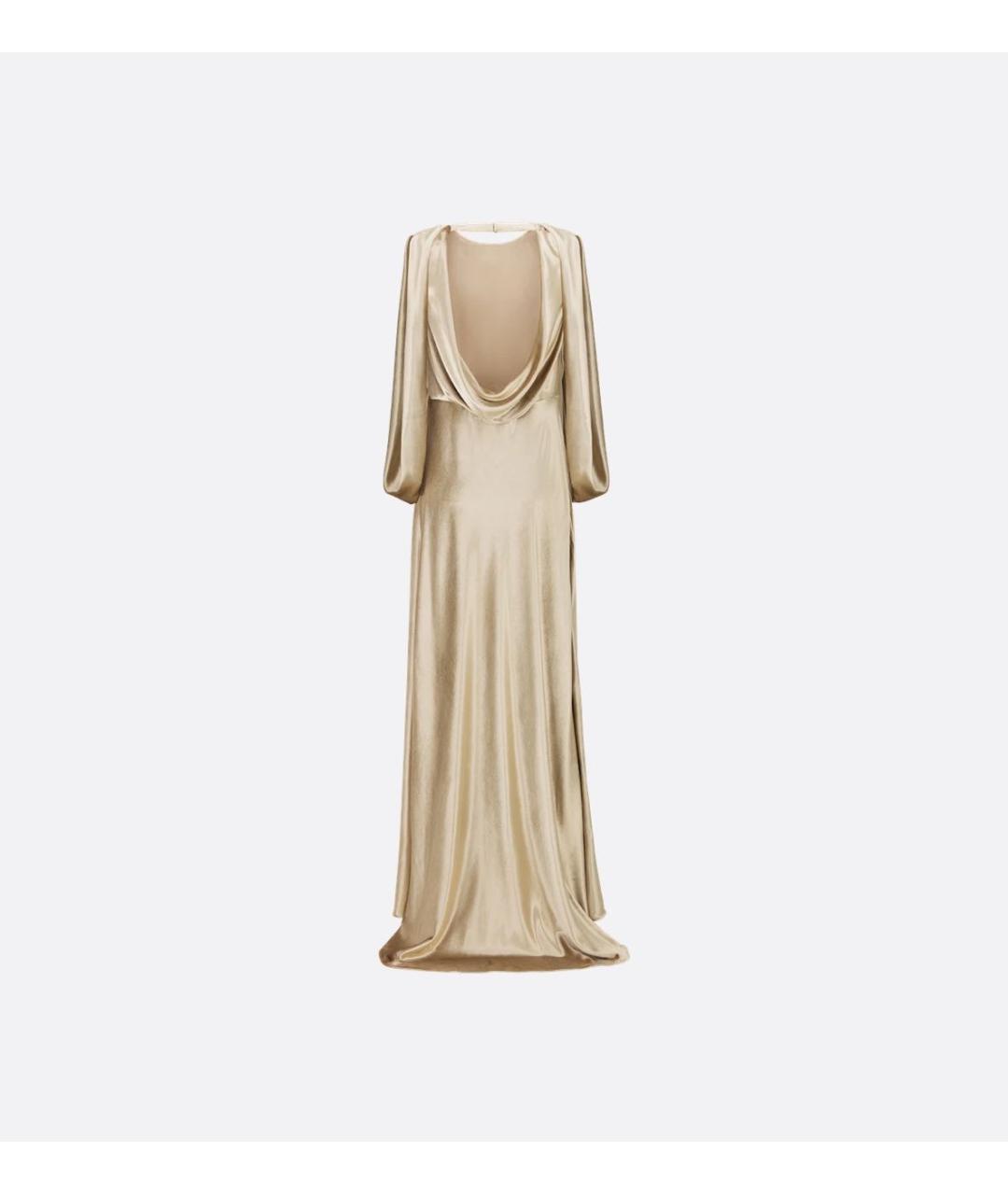 CHRISTIAN DIOR Бежевое вечернее платье, фото 3