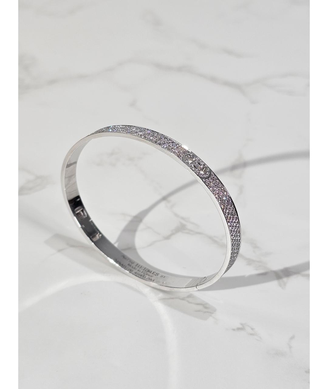 HERMES Серебрянный браслет из белого золота, фото 4