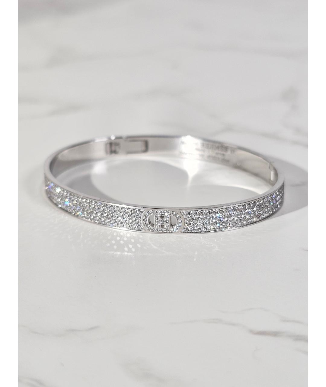 HERMES Серебрянный браслет из белого золота, фото 3