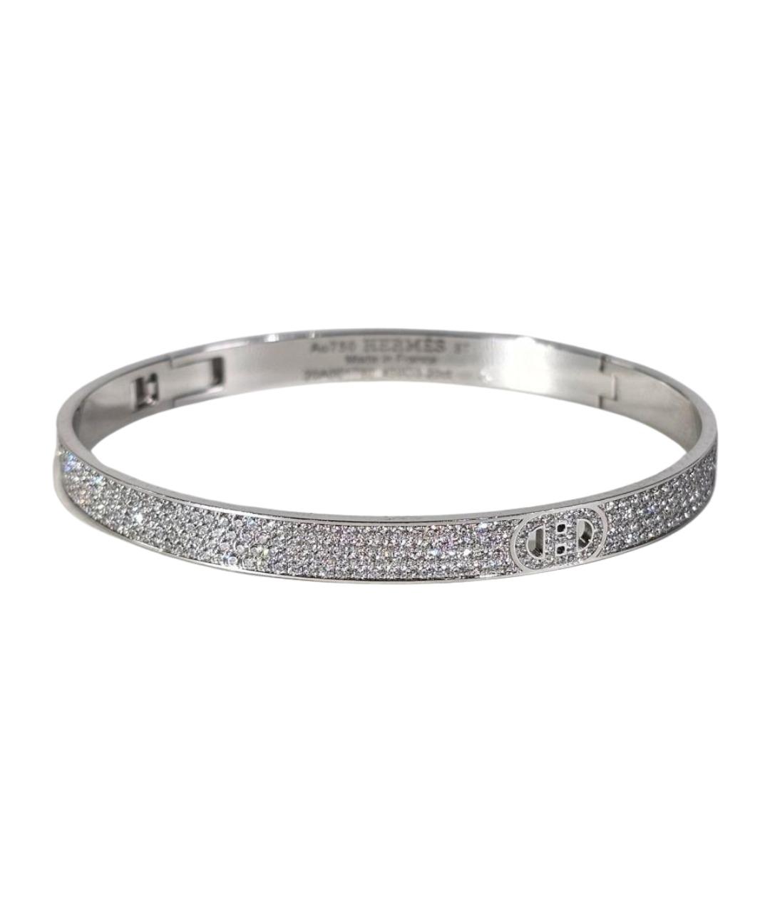 HERMES Серебрянный браслет из белого золота, фото 1