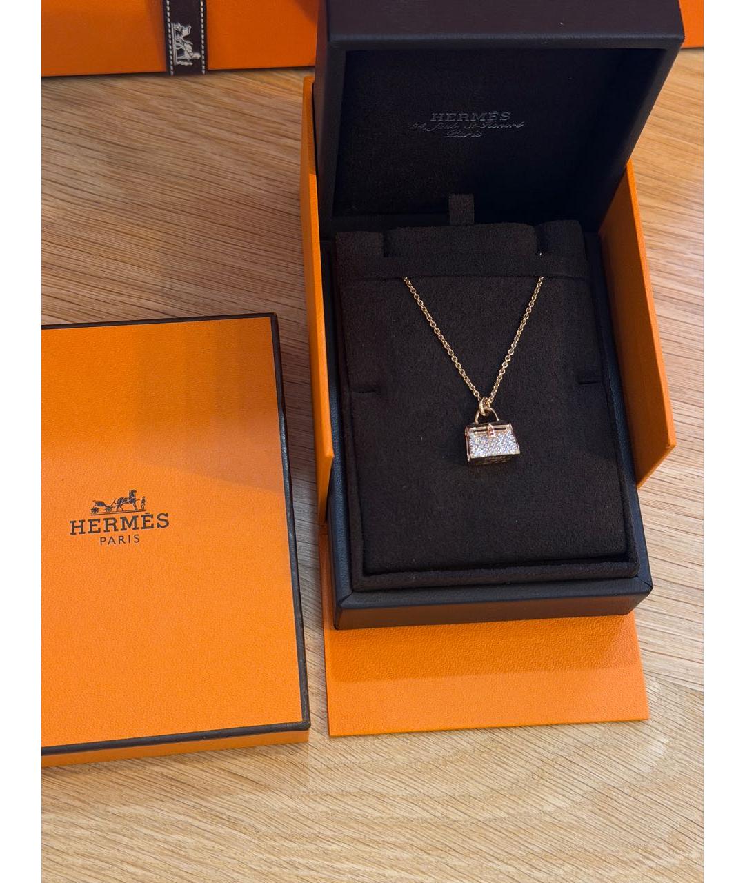 HERMES Золотая подвеска из розового золота, фото 6