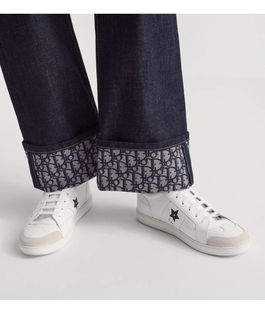 CHRISTIAN DIOR Темно-синие хлопковые брюки широкие, фото 4