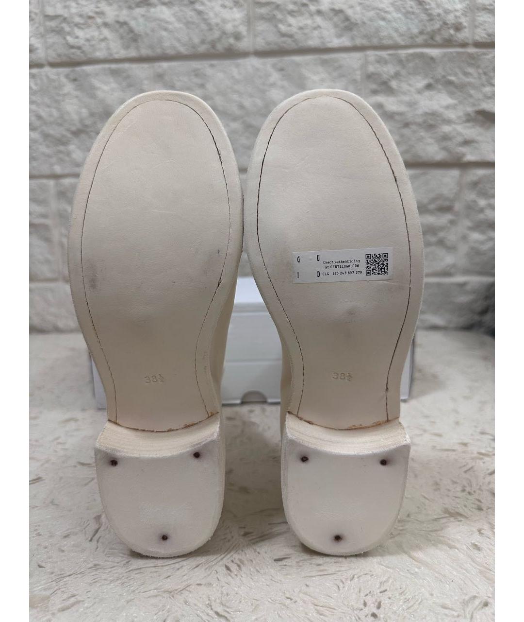 GUIDI Белые кожаные ботинки, фото 4