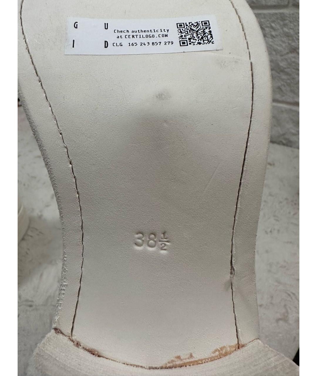 GUIDI Белые кожаные ботинки, фото 8