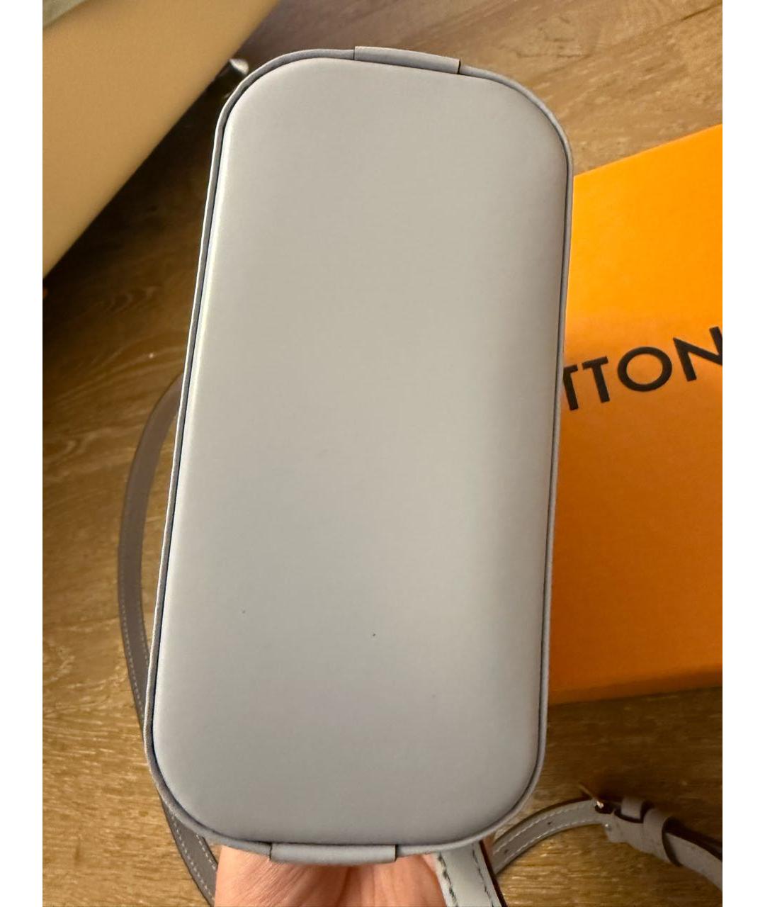 LOUIS VUITTON Голубая кожаная сумка через плечо, фото 5