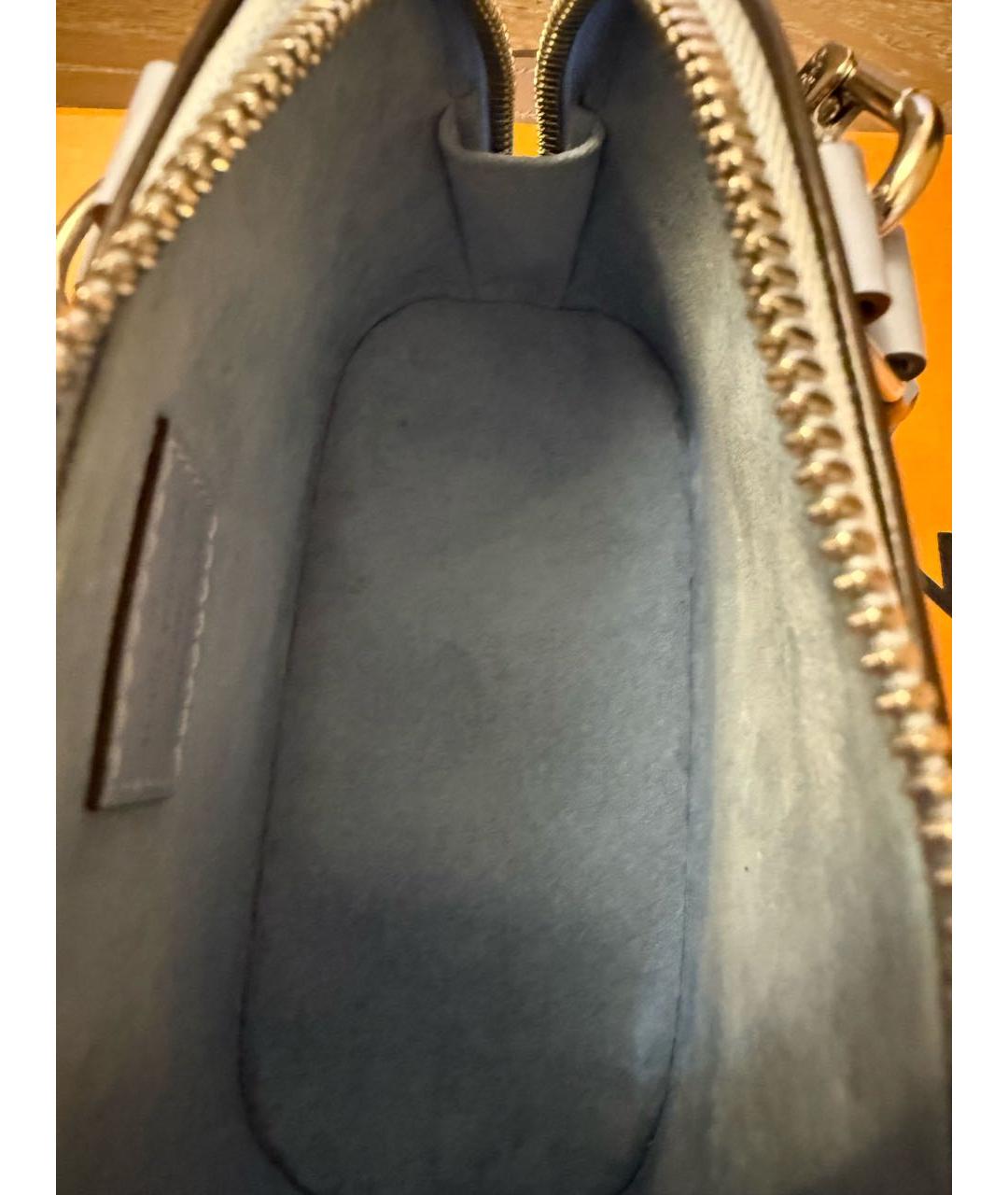 LOUIS VUITTON Голубая кожаная сумка через плечо, фото 4