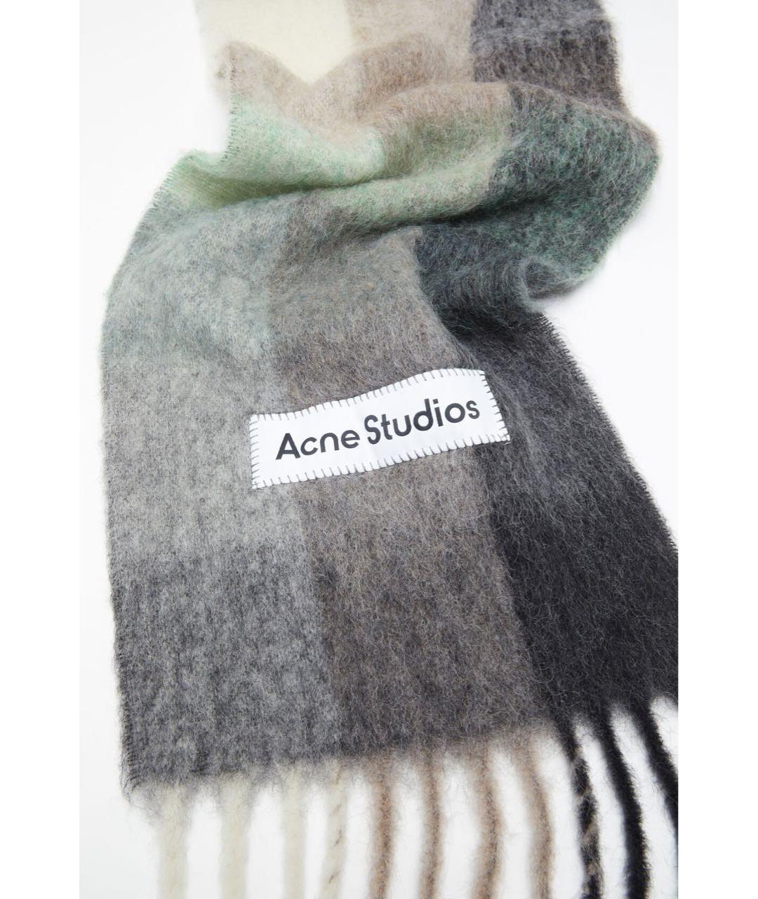 ACNE STUDIOS Мульти шерстяной шарф, фото 4
