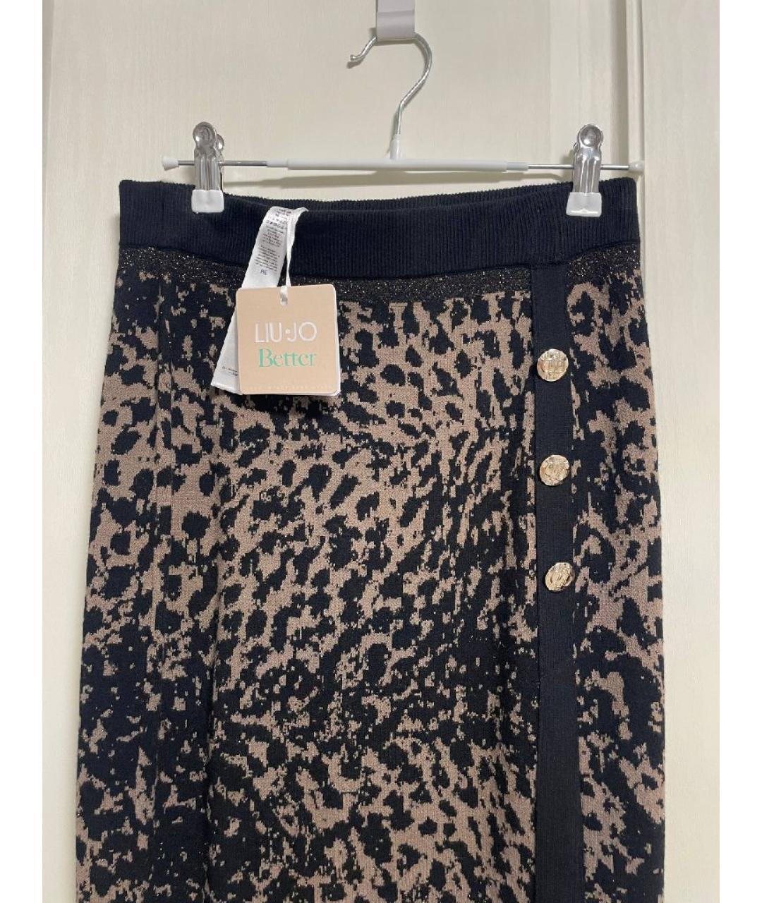 LIU JO Коричневая юбка макси, фото 3