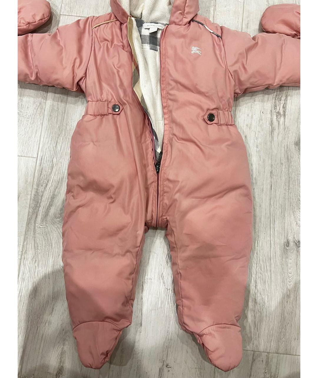 BURBERRY KIDS Розовый комбинезон, фото 4