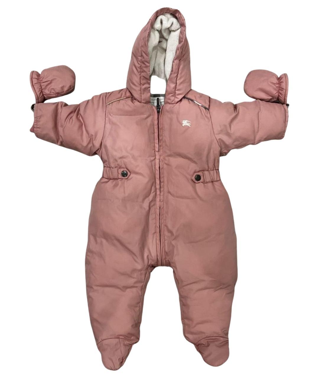 BURBERRY KIDS Розовый комбинезон, фото 1