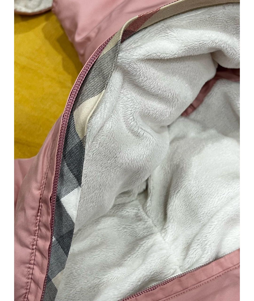 BURBERRY KIDS Розовый комбинезон, фото 6