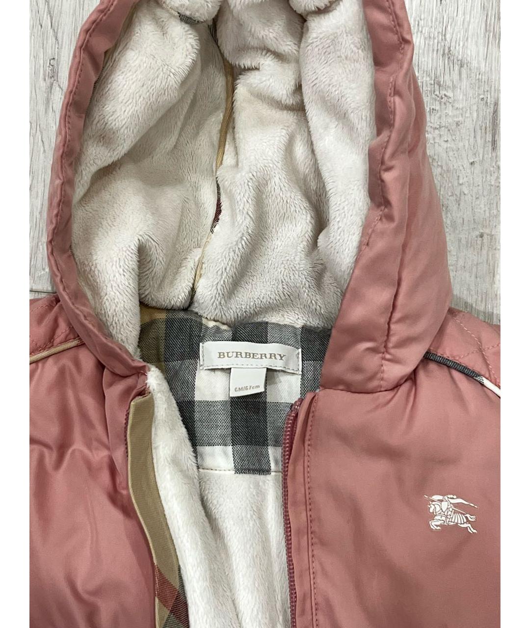 BURBERRY KIDS Розовый комбинезон, фото 3