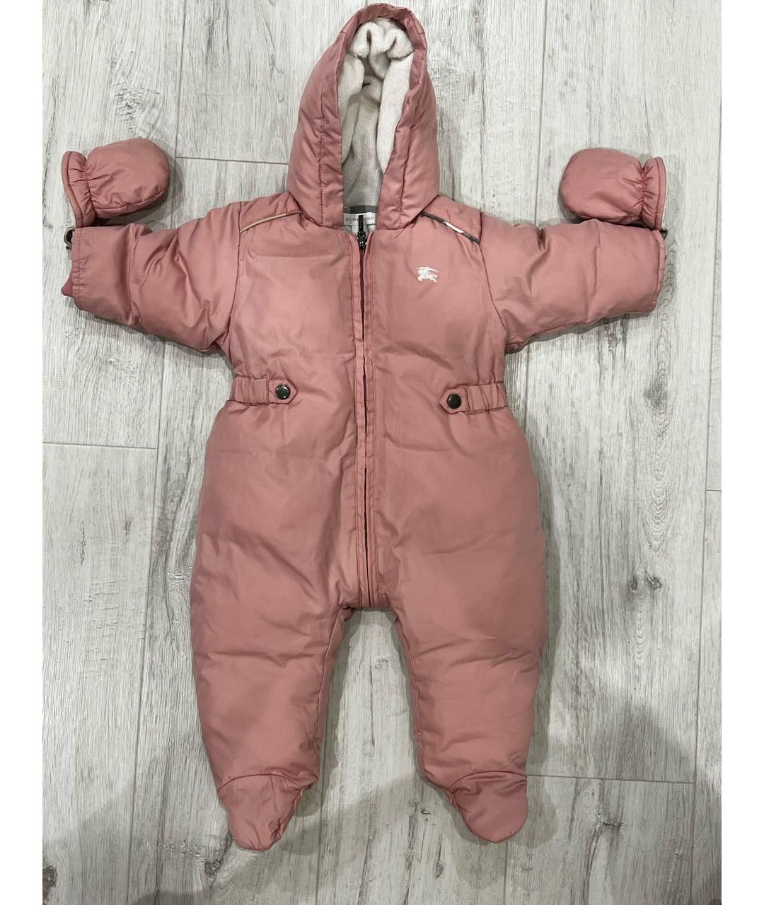 BURBERRY KIDS Розовый комбинезон, фото 8
