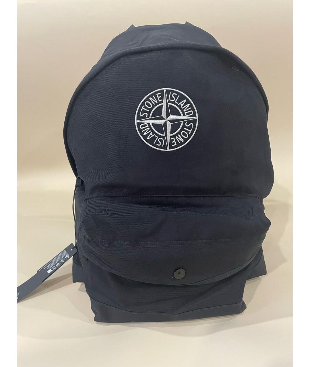 STONE ISLAND Черный тканевый рюкзак, фото 5