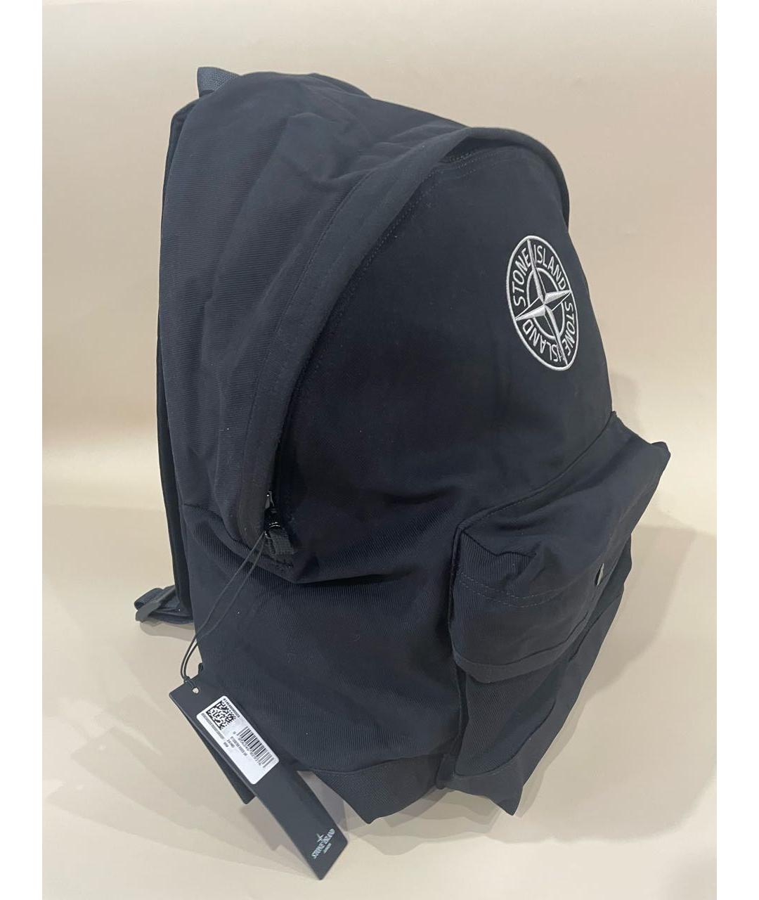STONE ISLAND Черный тканевый рюкзак, фото 4