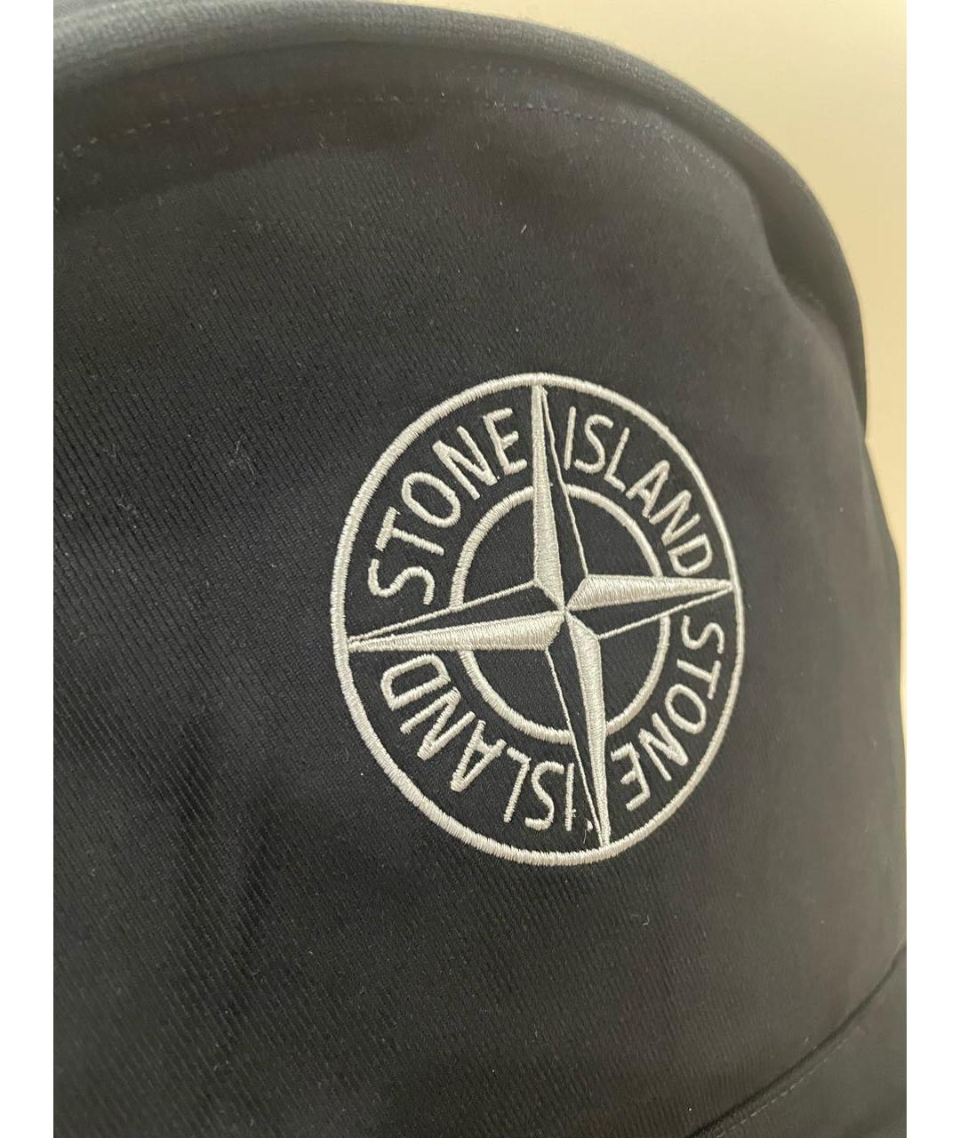 STONE ISLAND Черный тканевый рюкзак, фото 8