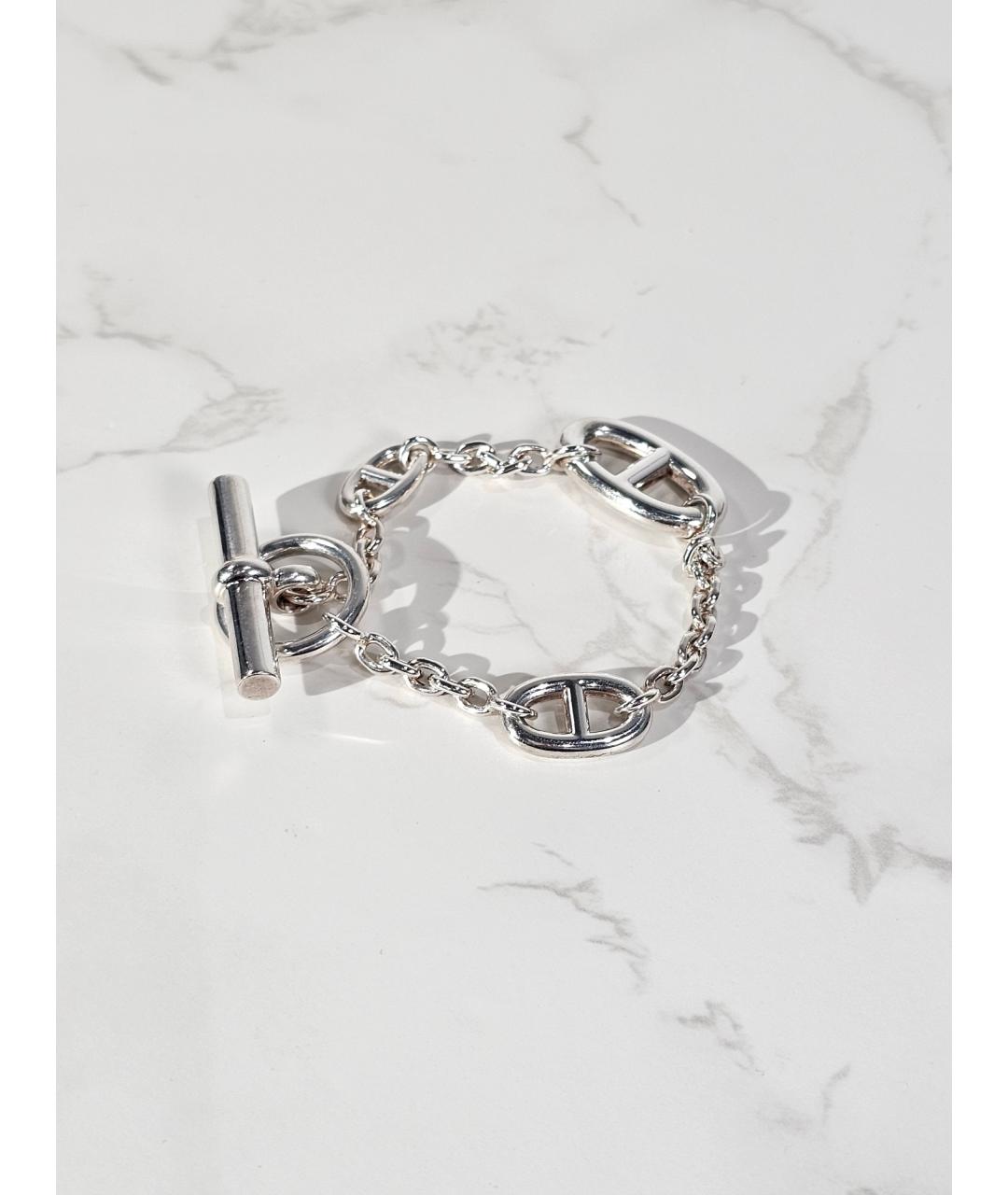 HERMES Серебрянный серебряный браслет, фото 3