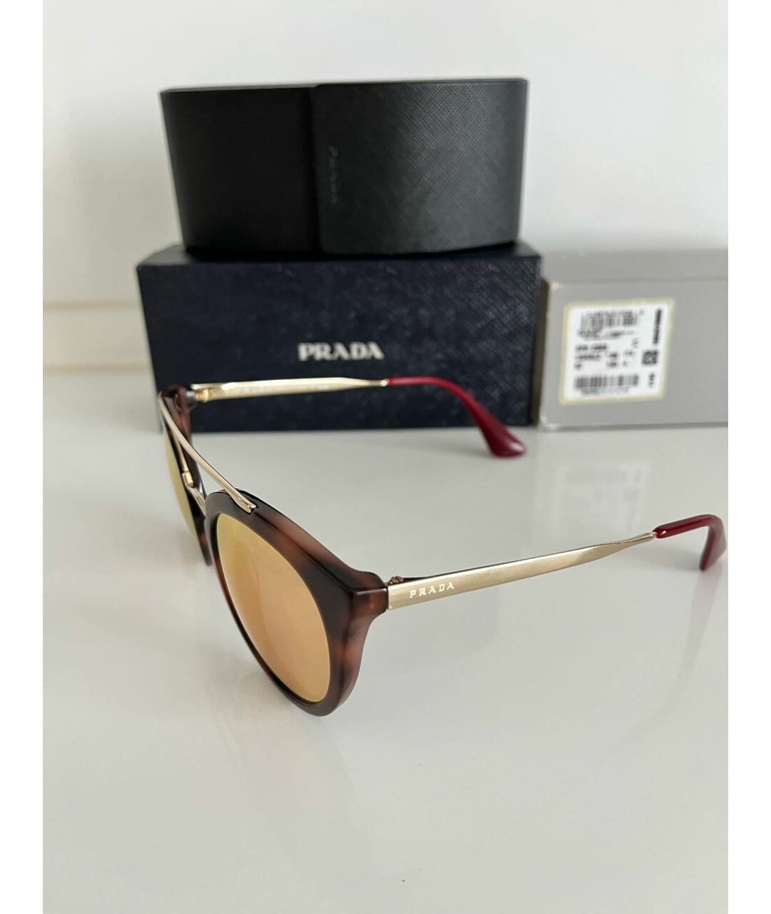 PRADA Бордовые солнцезащитные очки, фото 3