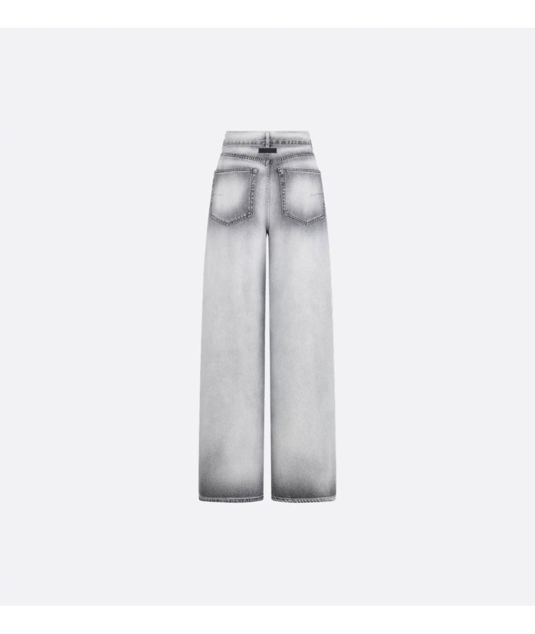 CHRISTIAN DIOR Серые хлопковые брюки широкие, фото 4