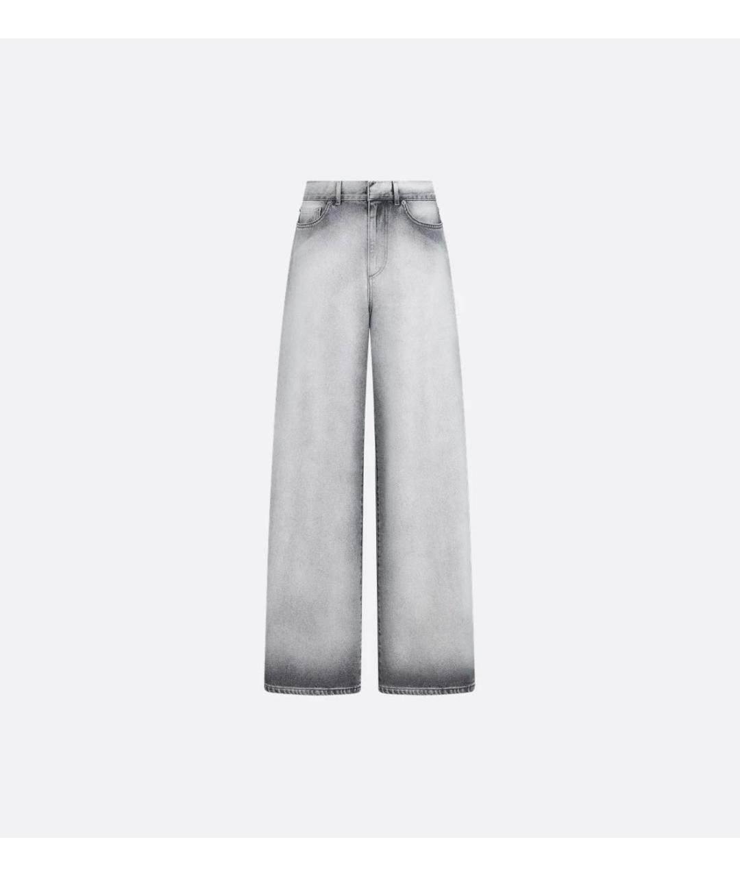 CHRISTIAN DIOR Серые хлопковые брюки широкие, фото 5