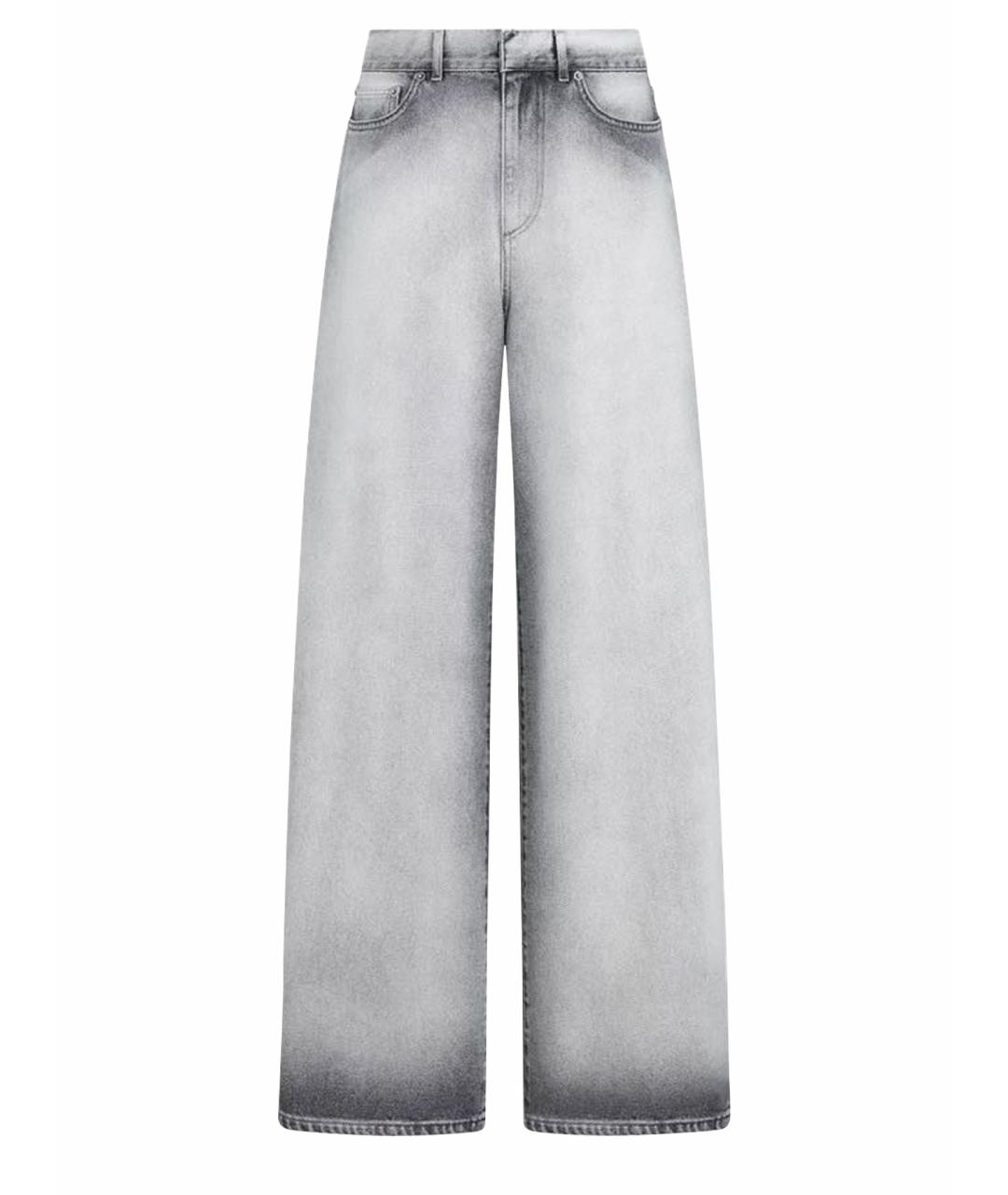 CHRISTIAN DIOR Серые хлопковые брюки широкие, фото 1
