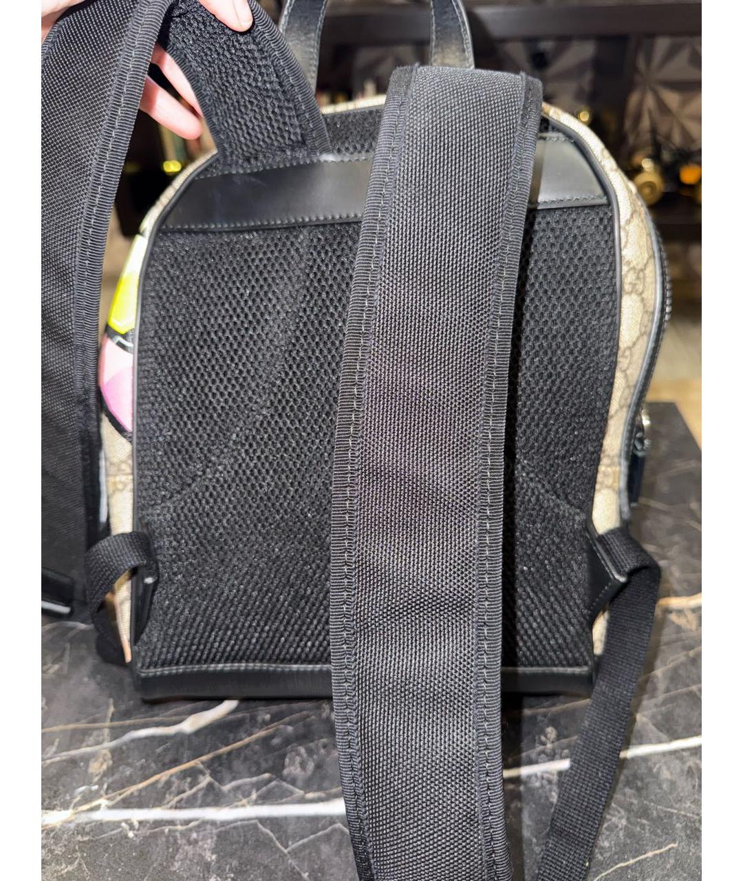 GUCCI Хаки кожаный рюкзак, фото 3