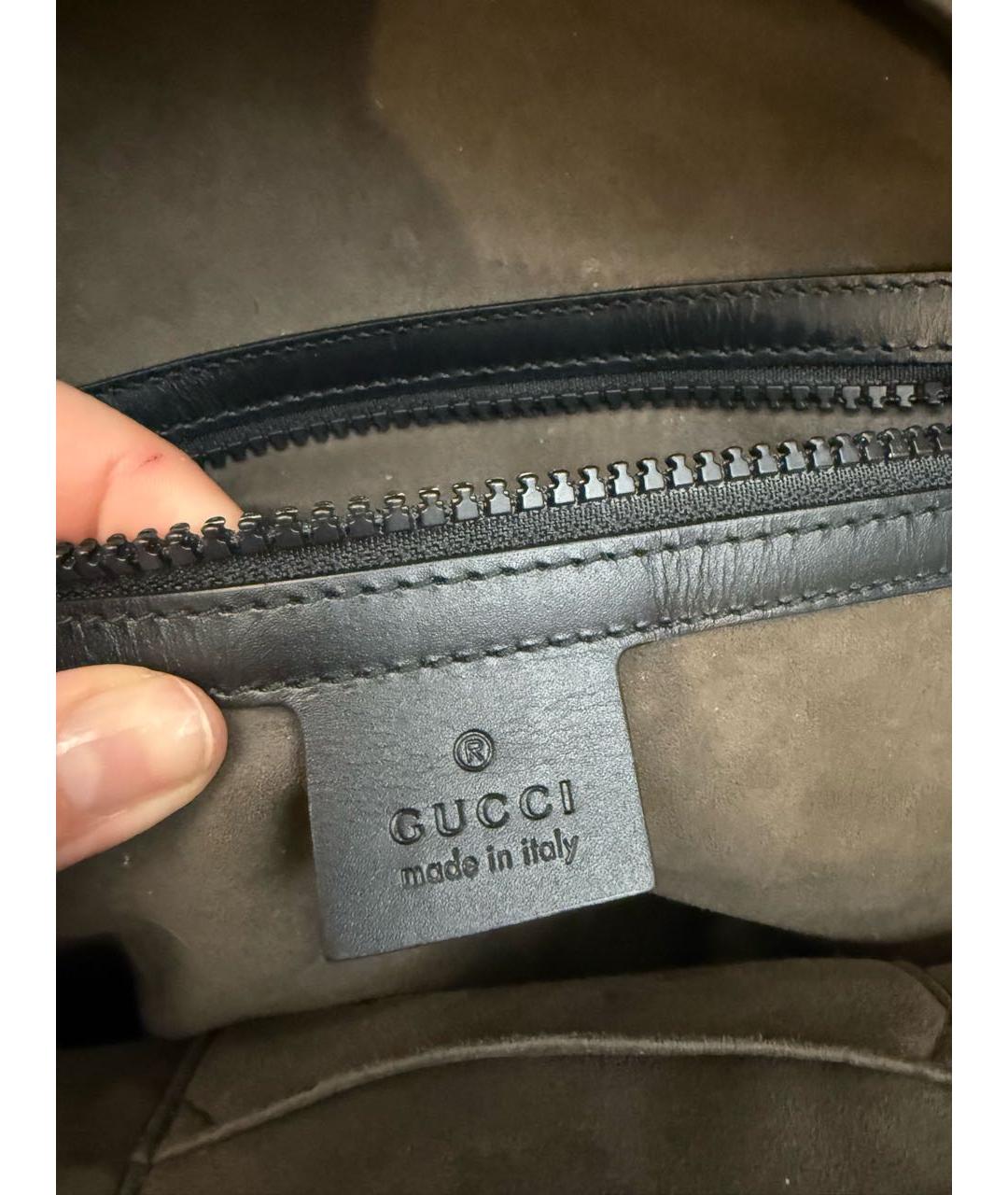 GUCCI Хаки кожаный рюкзак, фото 4