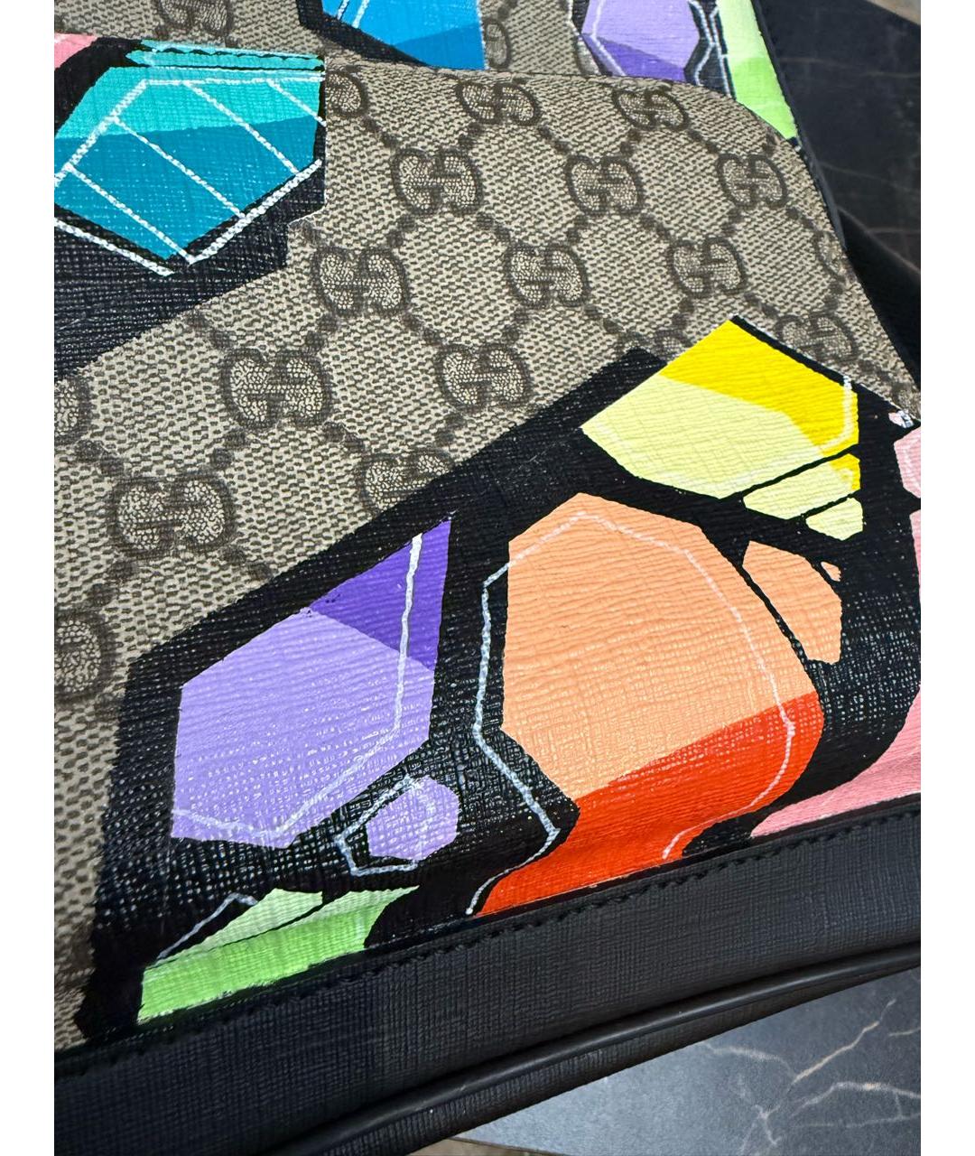 GUCCI Хаки кожаный рюкзак, фото 8