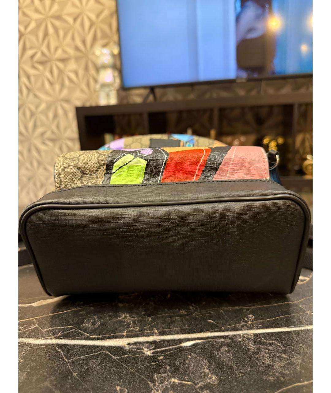 GUCCI Хаки кожаный рюкзак, фото 7