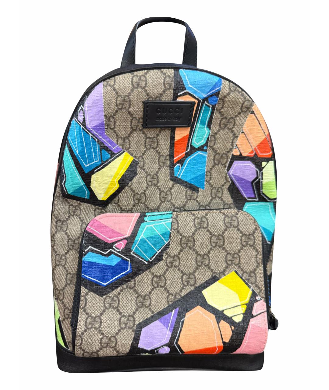 GUCCI Хаки кожаный рюкзак, фото 1