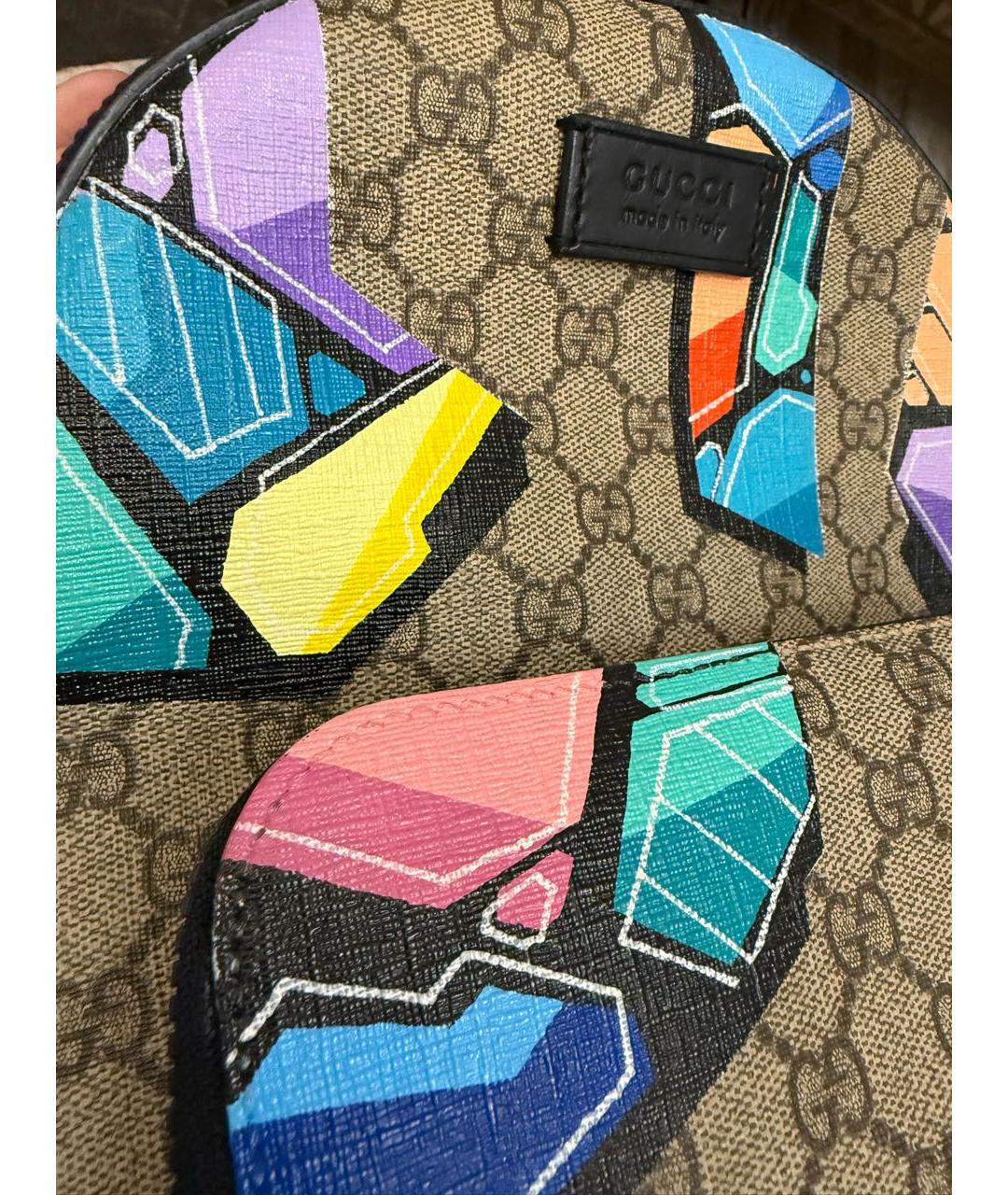 GUCCI Хаки кожаный рюкзак, фото 2