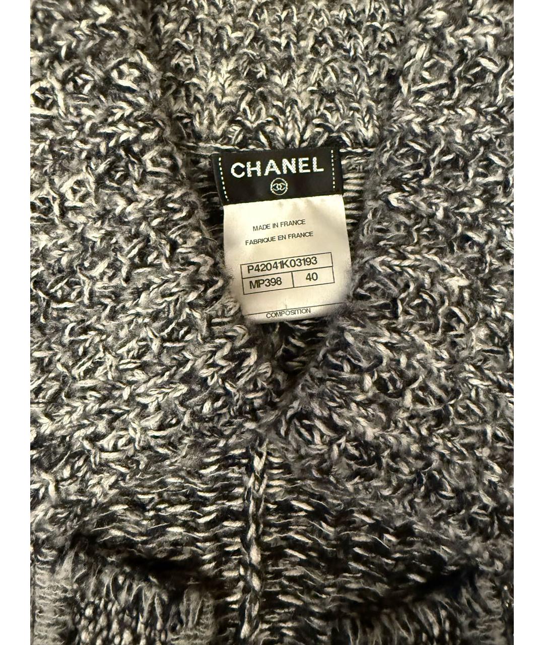 CHANEL Серый кашемировый кардиган, фото 3