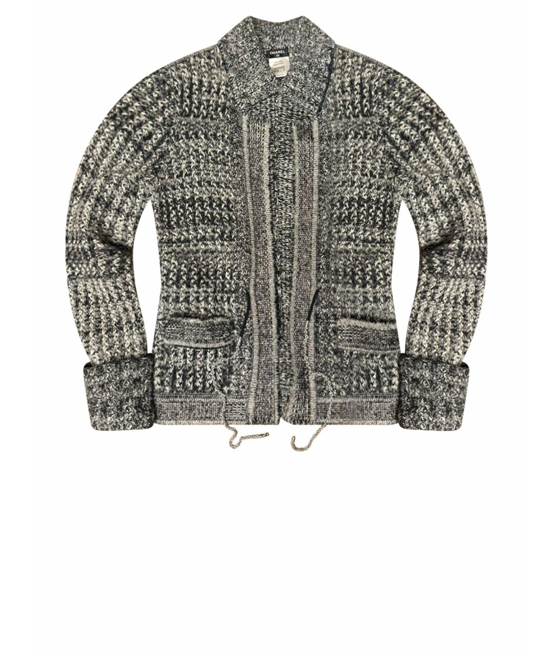CHANEL Серый кашемировый кардиган, фото 1