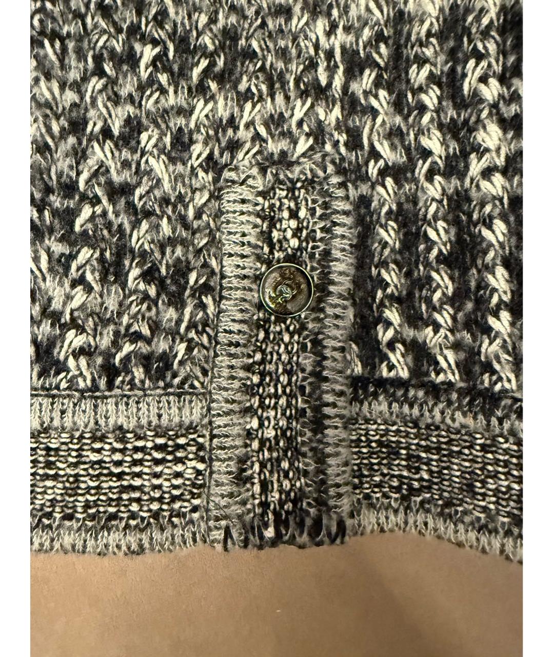 CHANEL Серый кашемировый кардиган, фото 5