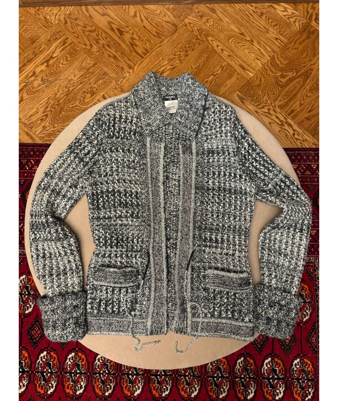 CHANEL Серый кашемировый кардиган, фото 7